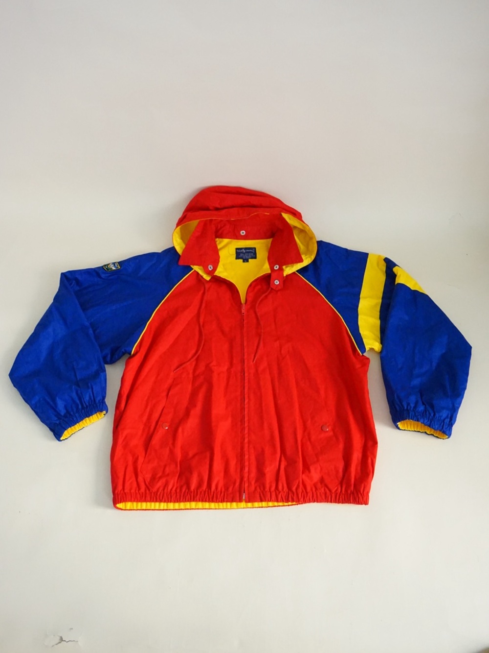 VTG Ralph Lauren 90's Primary Color Cotton Windbreaker Unisex Uni Crest Jacket L